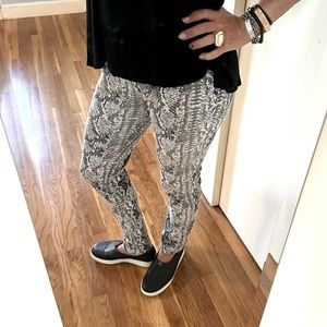 Lior Paris Snakeskin Print Faux Leather Leggings Size 2 NWOT